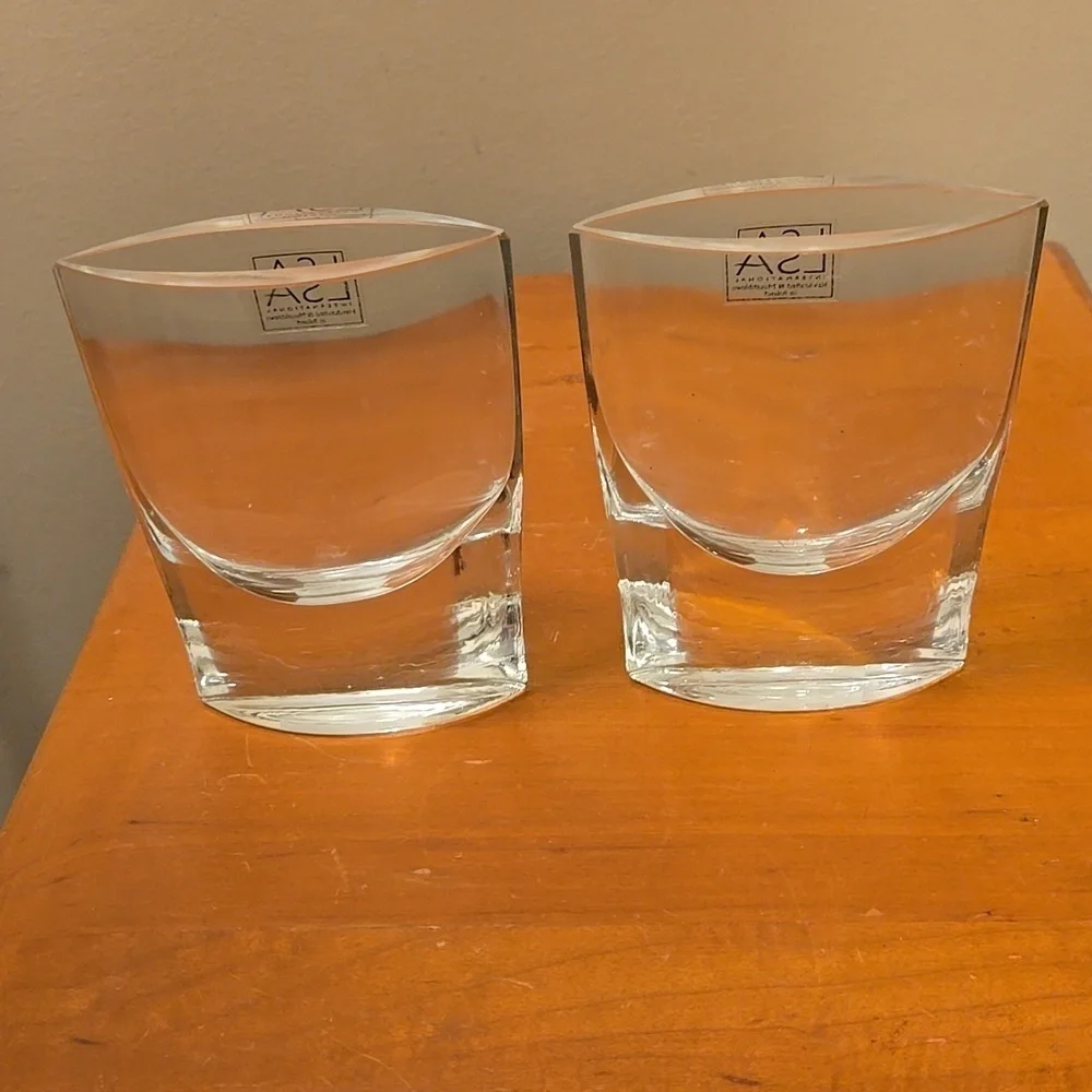 LSA International Vases Handcrafted & Mouthblown in Poland Set of 2